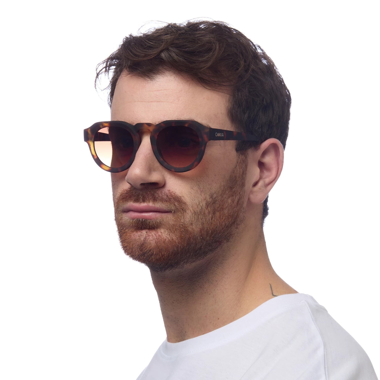 OKKIA Zeono Occhiali da Sole Unisex Tondo Classic Avana