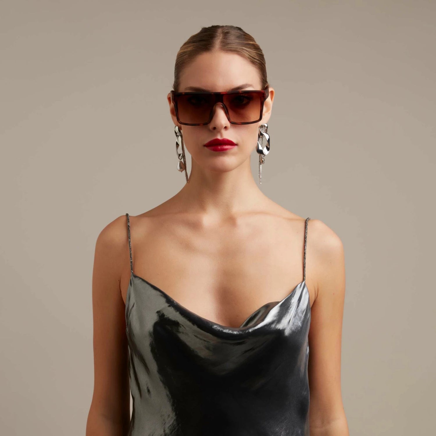 OKKIA Tokyo Occhiali da Sole Unisex Squadrato Classic Avana