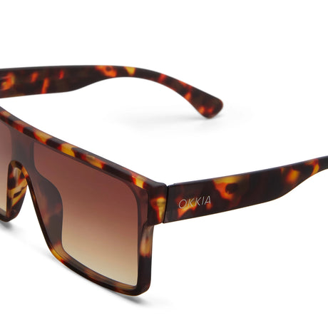 OKKIA Tokyo Occhiali da Sole Unisex Squadrato Classic Avana