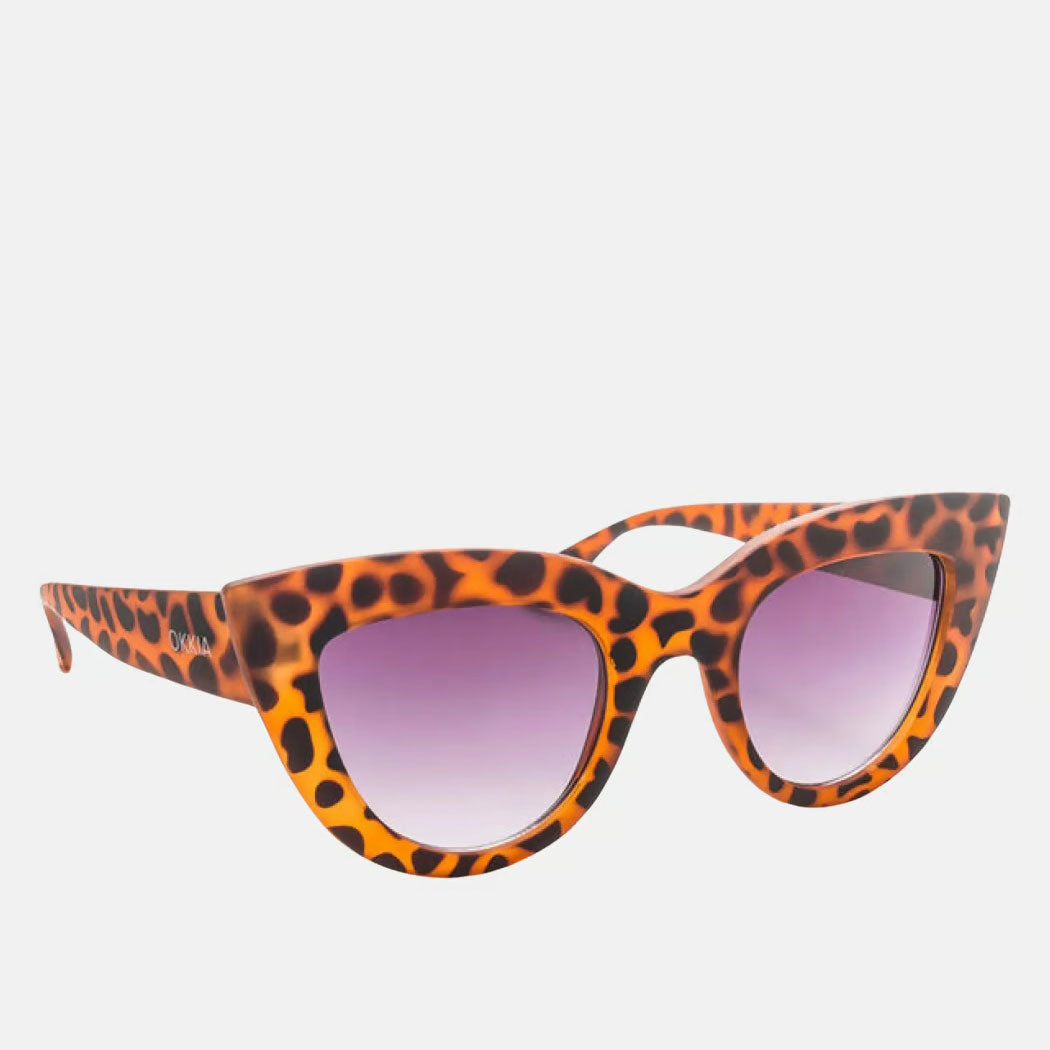 OKKIA Claudia Occhiali da Sole Donna Big Cat Eye Tartarugati