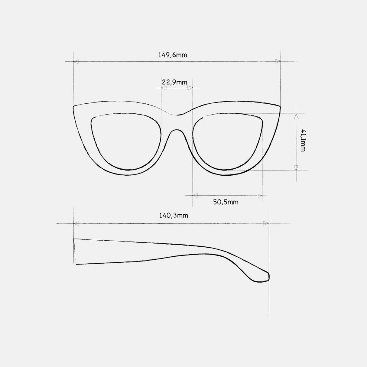 OKKIA Claudia Occhiali da Sole Donna Big Cat Eye Tartarugati