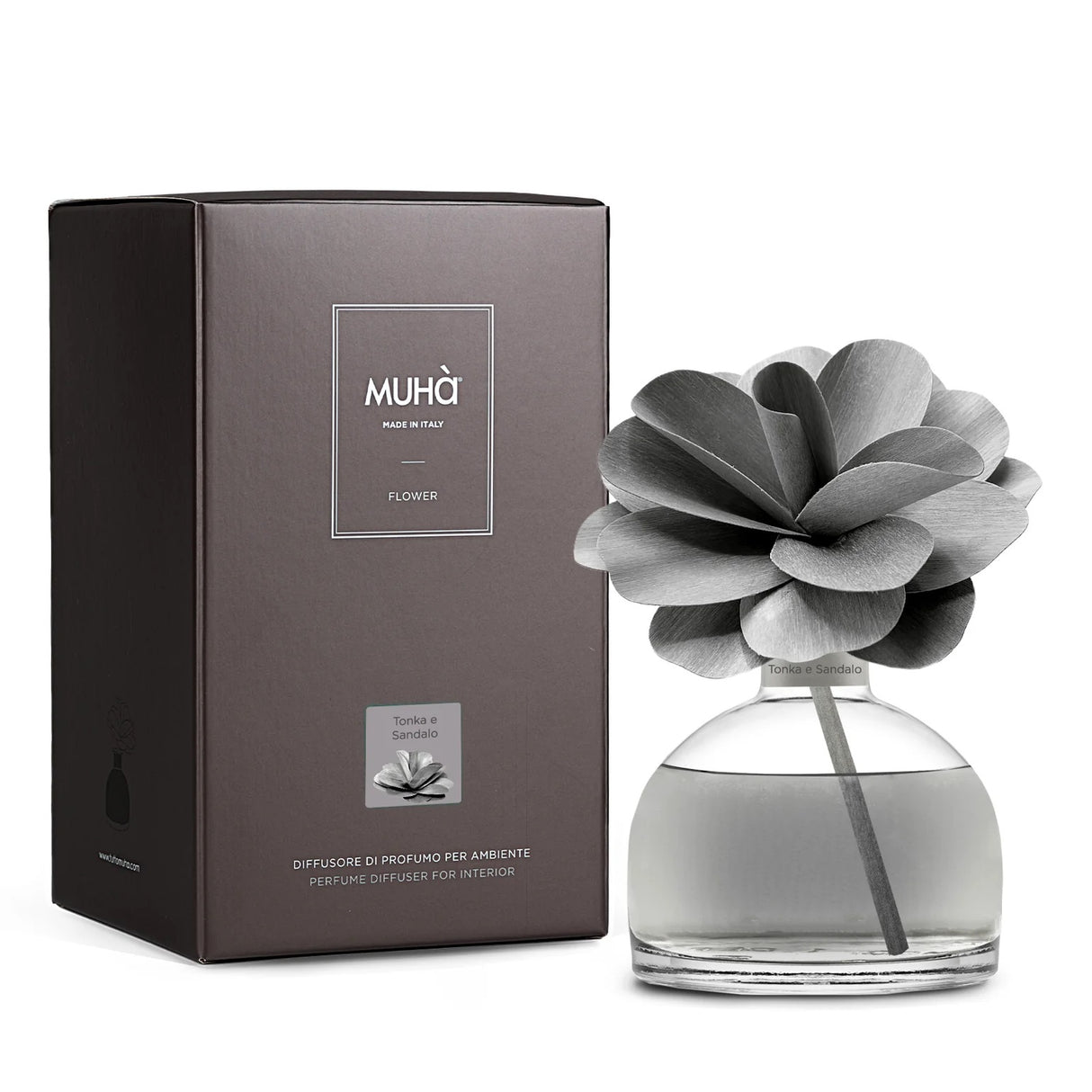 MUHA' Profumatore d'Ambiente Diffusore Flower 200ml Tonka e Sandalo
