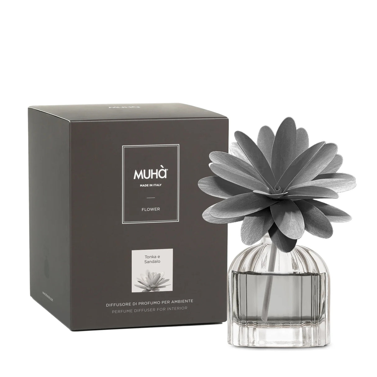 MUHA' Profumatore d'Ambiente Diffusore Flower 60ml Tonka e Sandalo