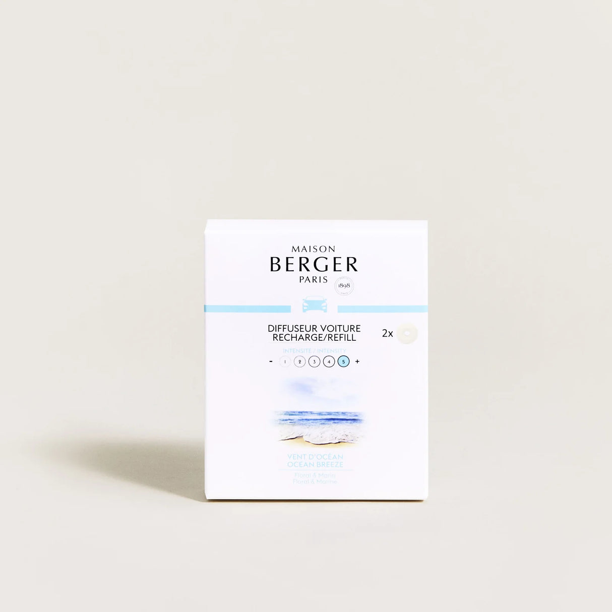 LAMPE BERGER Ricarica per Diffusore Auto 2 Pezzi Vent d'Ocean