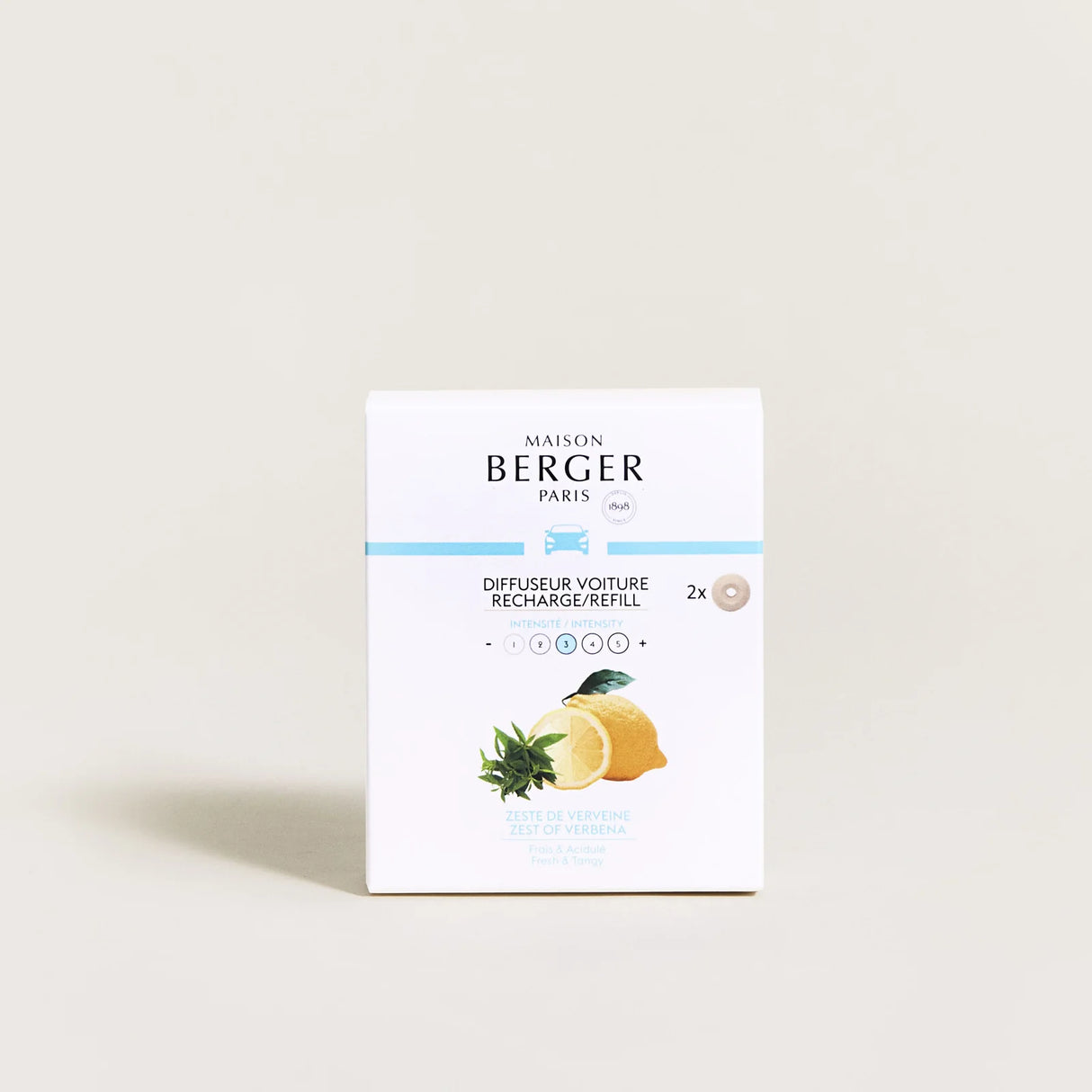 LAMPE BERGER Ricarica per Diffusore Auto 2 Pezzi Zeste Verveine