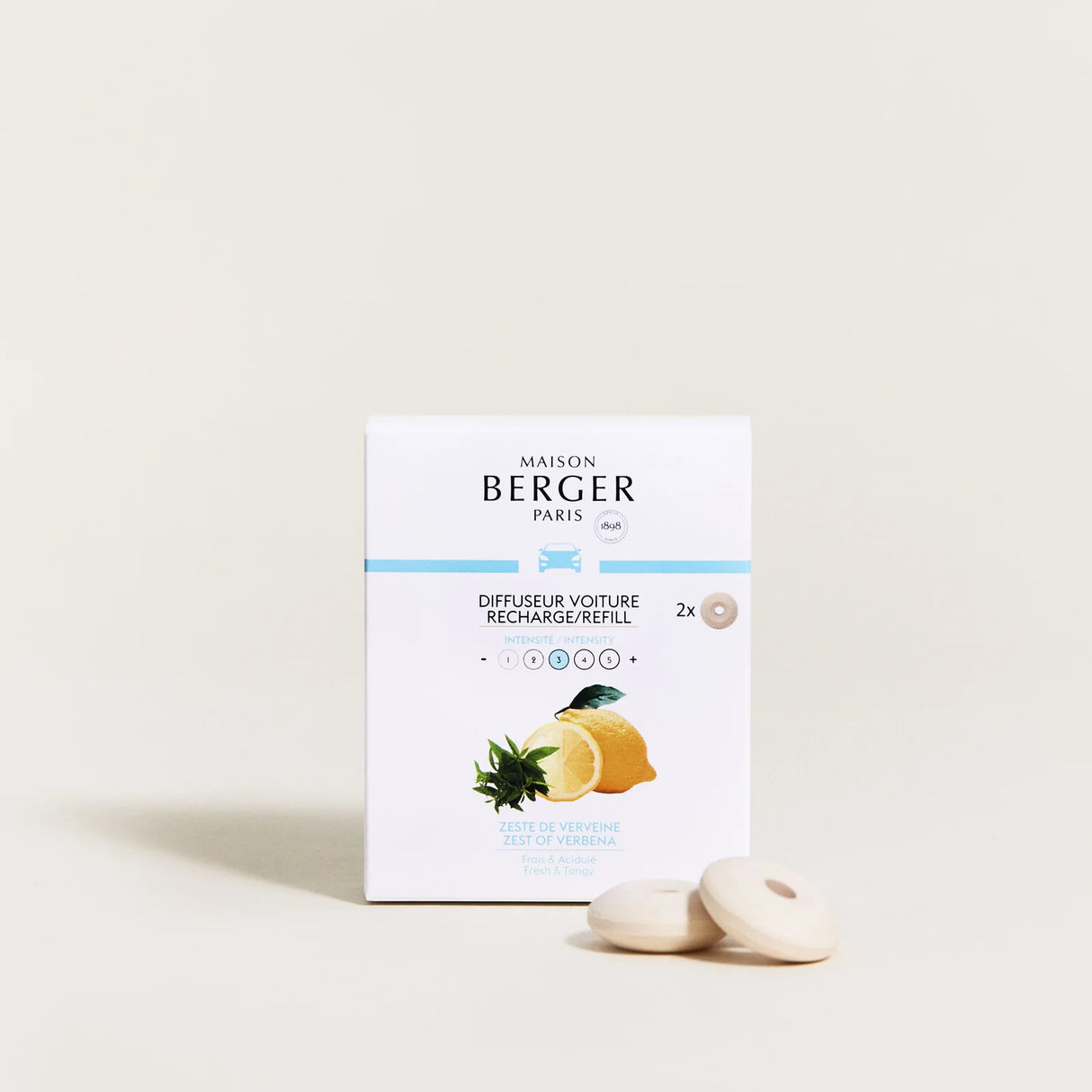 LAMPE BERGER Ricarica per Diffusore Auto 2 Pezzi Zeste Verveine