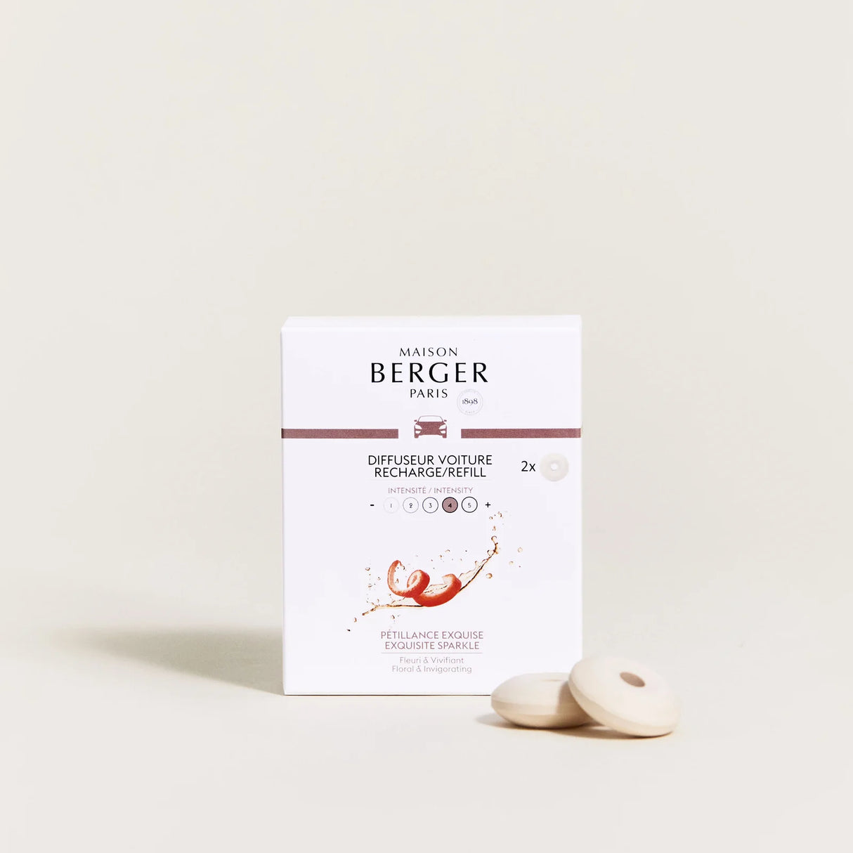LAMPE BERGER Ricarica per Diffusore Auto 2 Pezzi Pétillance Exquise
