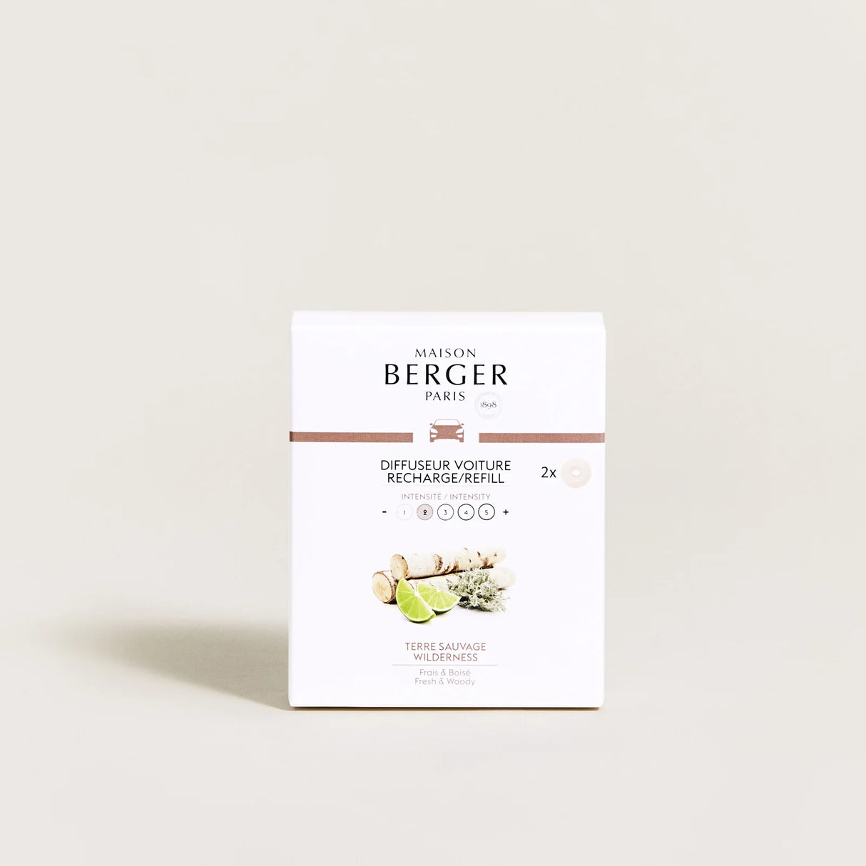 LAMPE BERGER Ricarica per Diffusore Auto 2 Pezzi Terre Sauvage