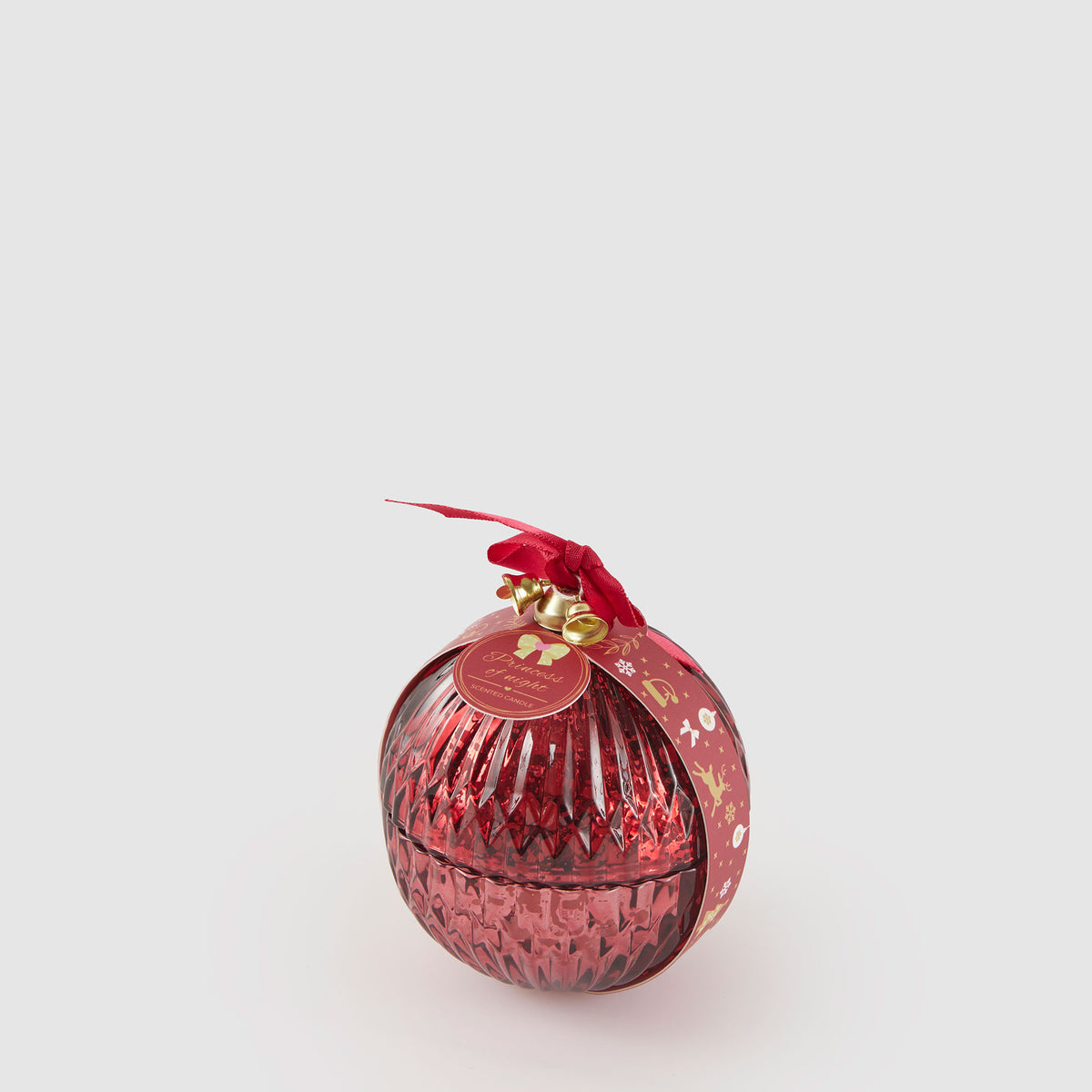 EDG Enzo De Gasperi Candela Profumata Sfera di Natale 8cm Rosso