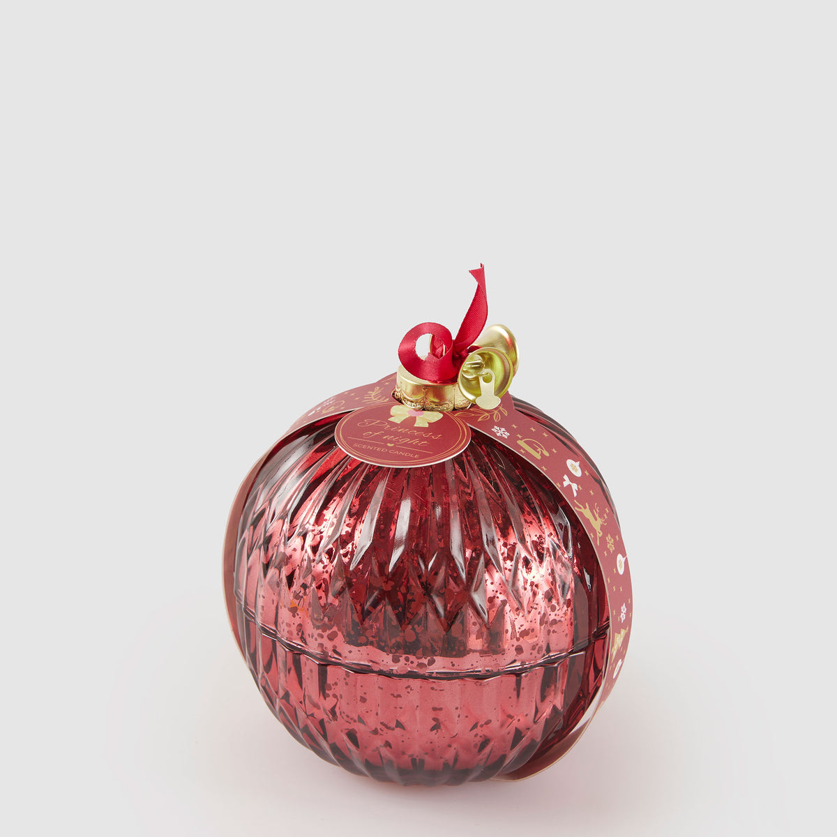 EDG Enzo De Gasperi Candela Profumata Sfera di Natale 11cm Rosso