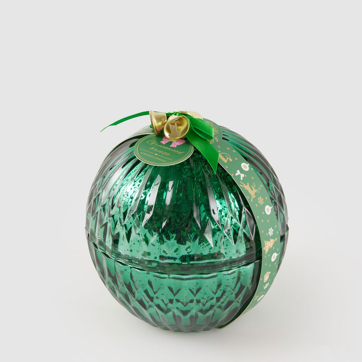 EDG Enzo De Gasperi Candela Profumata Sfera di Natale 13cm Verde