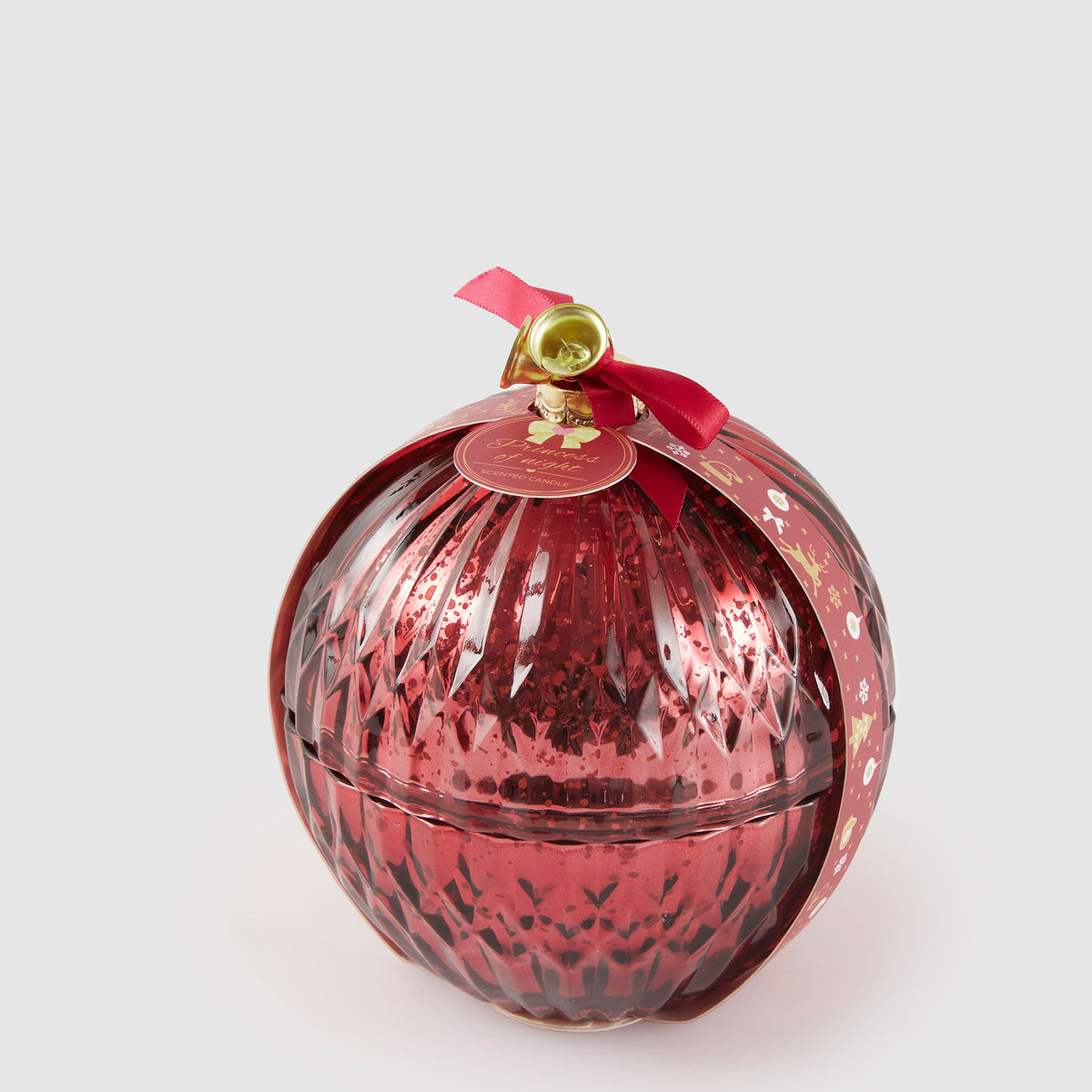 EDG Enzo De Gasperi Candela Profumata Sfera di Natale 13cm Rosso