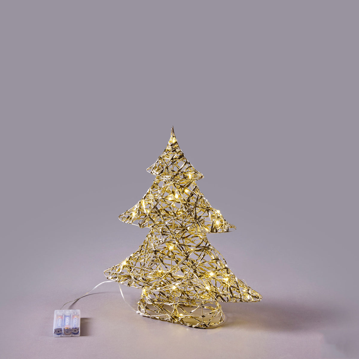 EDG Enzo De Gasperi Albero Led Intreccio con 30 Microled 40x34cm Oro
