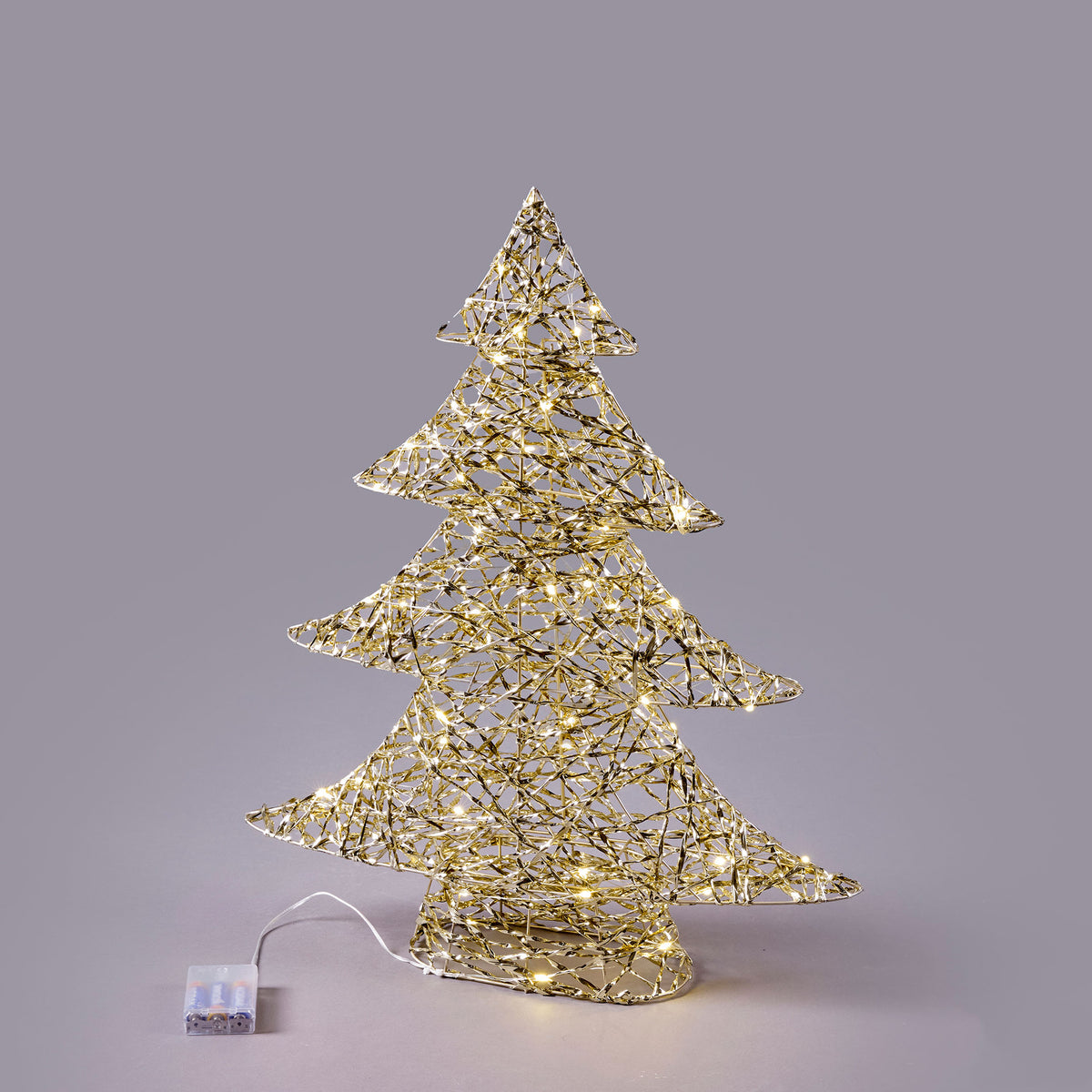 EDG Enzo De Gasperi Albero Led Intreccio con 60 Microled 60x48cm Oro