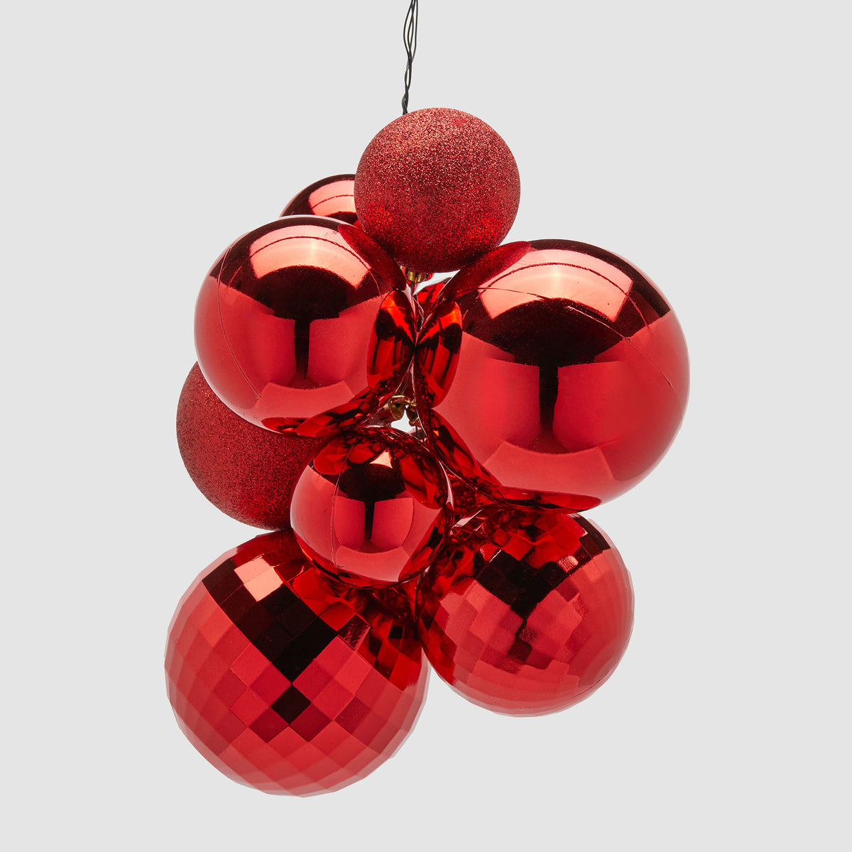 EDG Enzo De Gasperi Addobbo Palline Sfere di Natale Grappolo Mirrormix 10 Pezzi