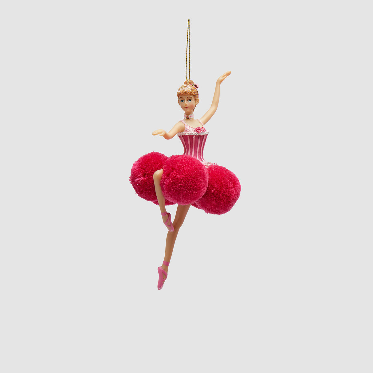 EDG Enzo De Gasperi Addobbo Decorazione di Natale Ballerina 18cm Rosa