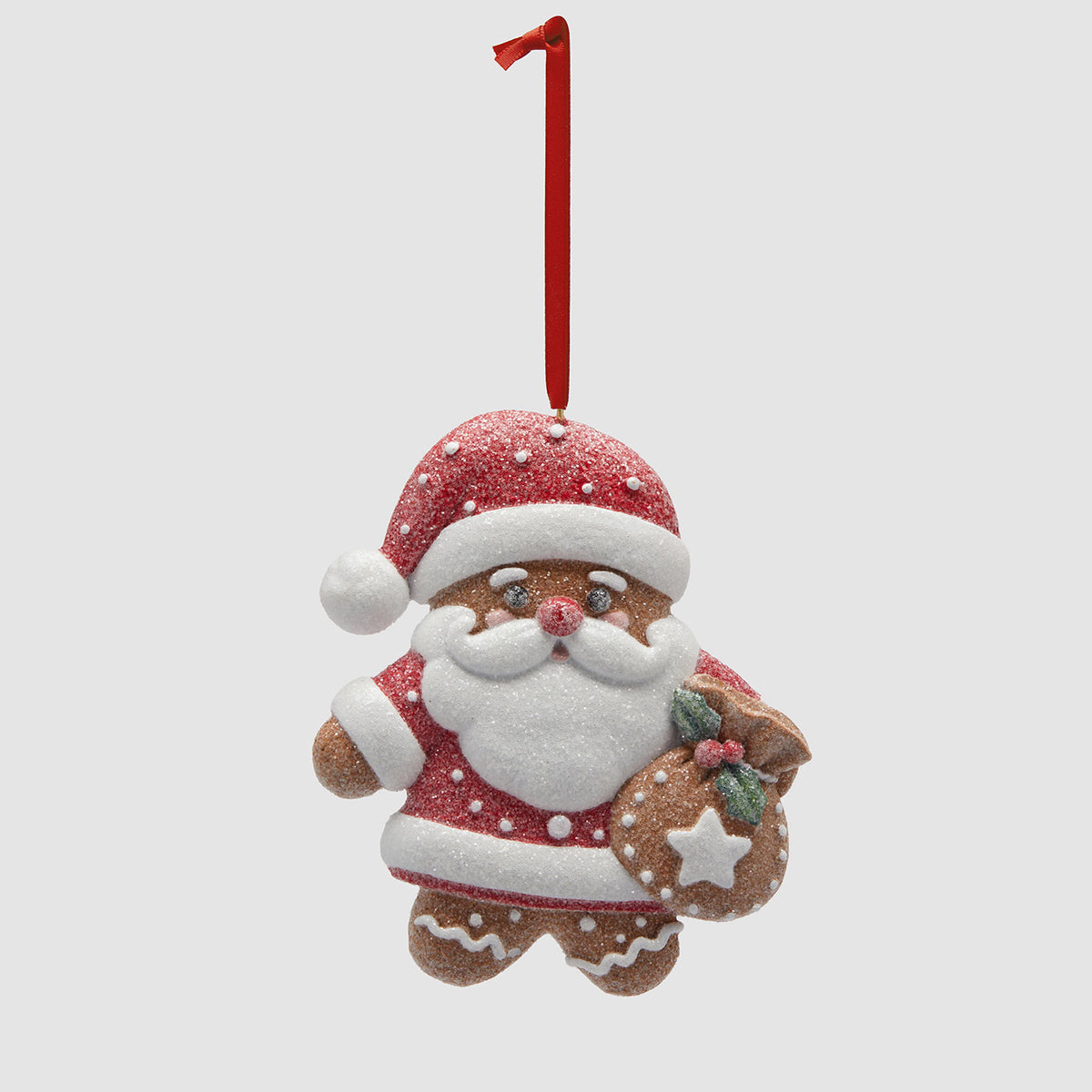EDG Enzo De Gasperi Addobbo Decorazione Natalizia Babbo Natale 12x9cm