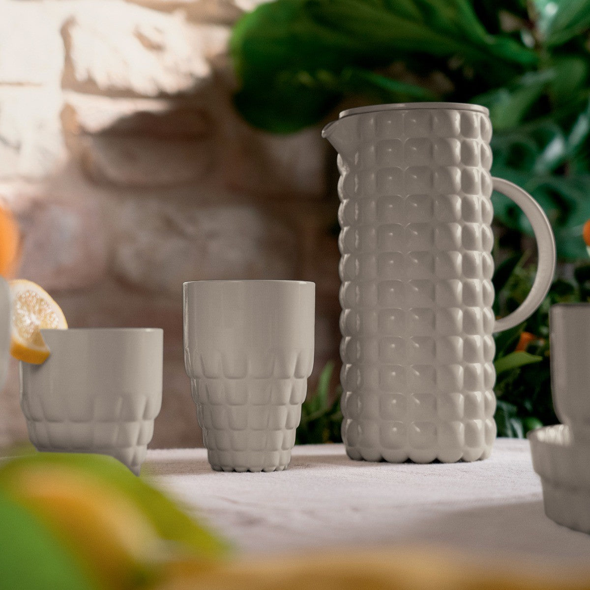 GUZZINI Tiffany Carafe Jug 1750ml Dove Gray Acrylic 225600158