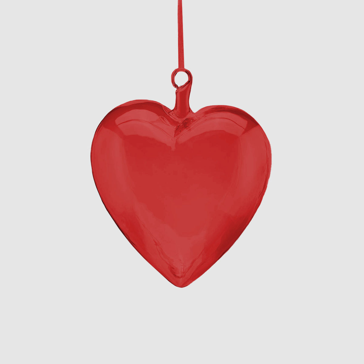 EDG Enzo De Gasperi Addobbo Decorazione Natlizia Cuore Vetro Soffiato 14cm Rosso