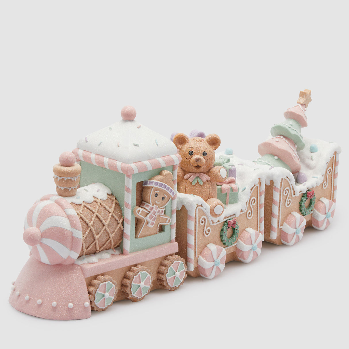 EDG Enzo De Gasperi Decorazione Natalizia Trenino di Marzapane 26x62cm Poliresina