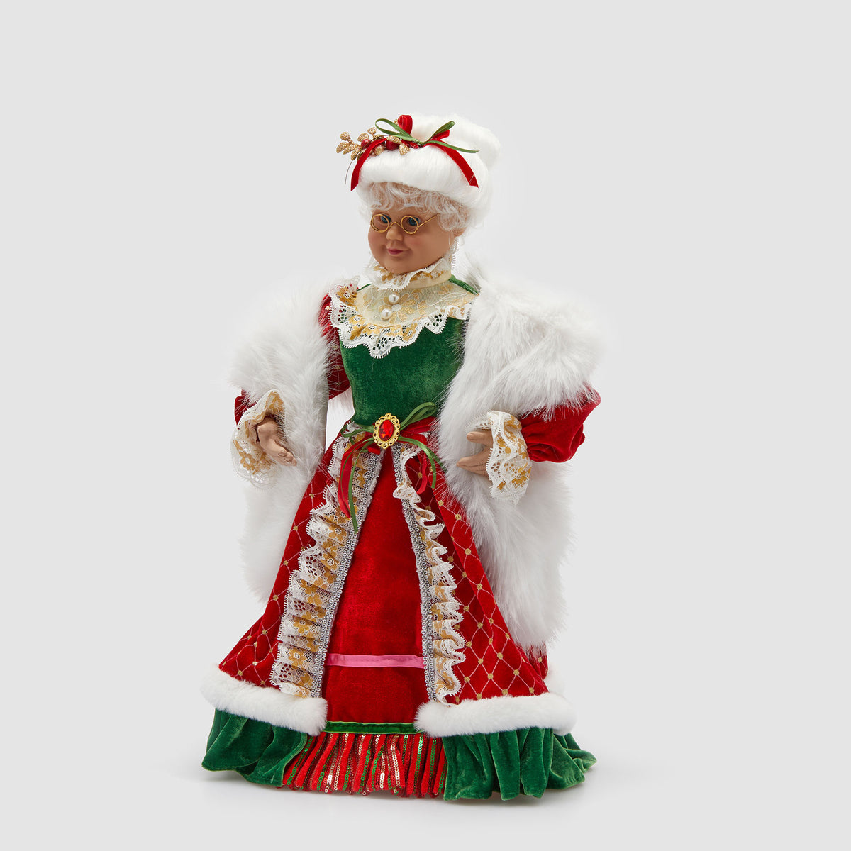 EDG Enzo De Gasperi Decorazione Natalizia Mamma Natale 51cm Tessuto