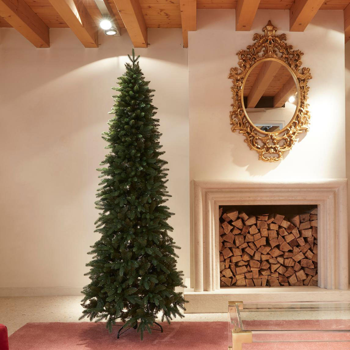 EDG Enzo De Gasperi Albero di Natale Pino Slim 240x90cm Realistico 1790 Rami