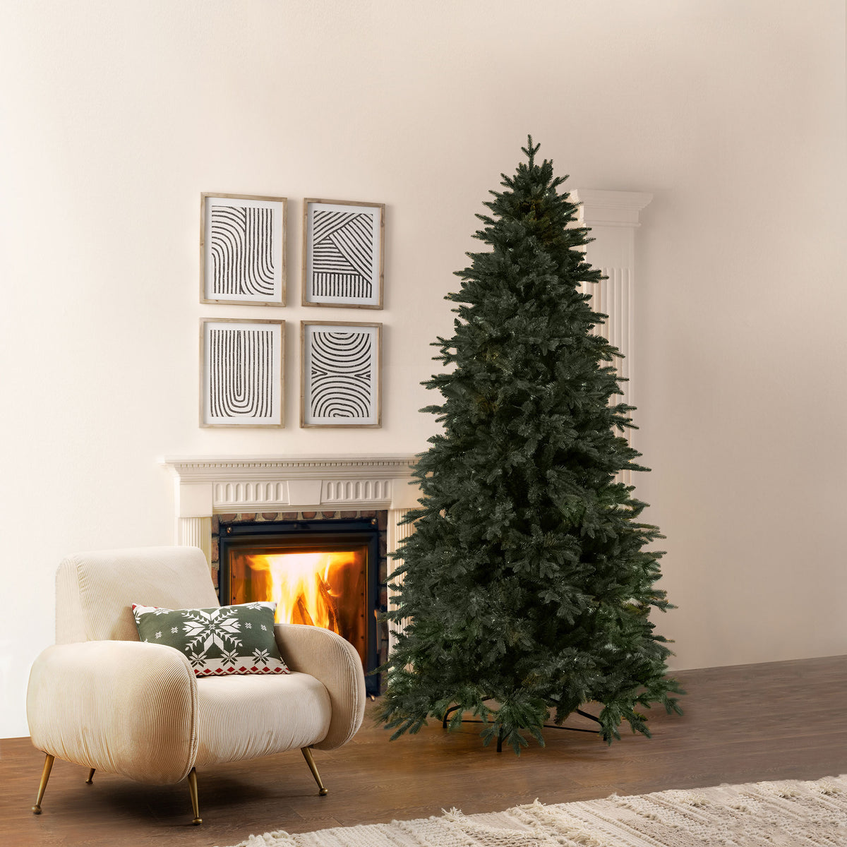 EDG Enzo De Gasperi Albero di Natale Pino Cristallo 240x139cm Realistico 2971 Rami