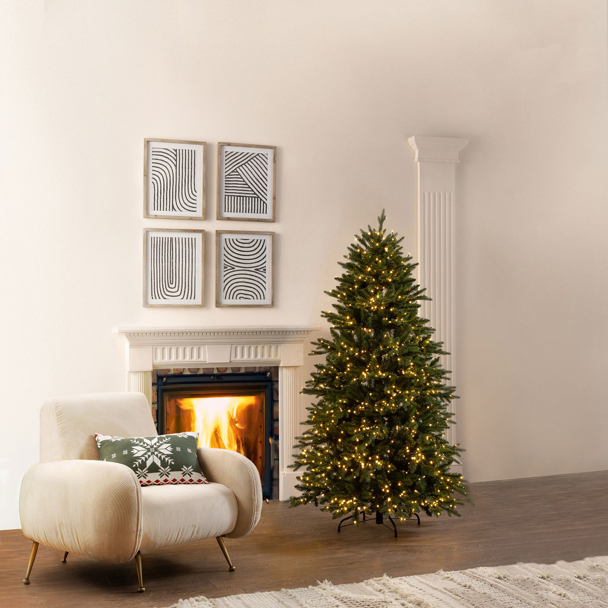 EDG Enzo De Gasperi Albero di Natale Pino Cristallo 180x112cm Realistico con 1500 MiniLED 1791 Rami