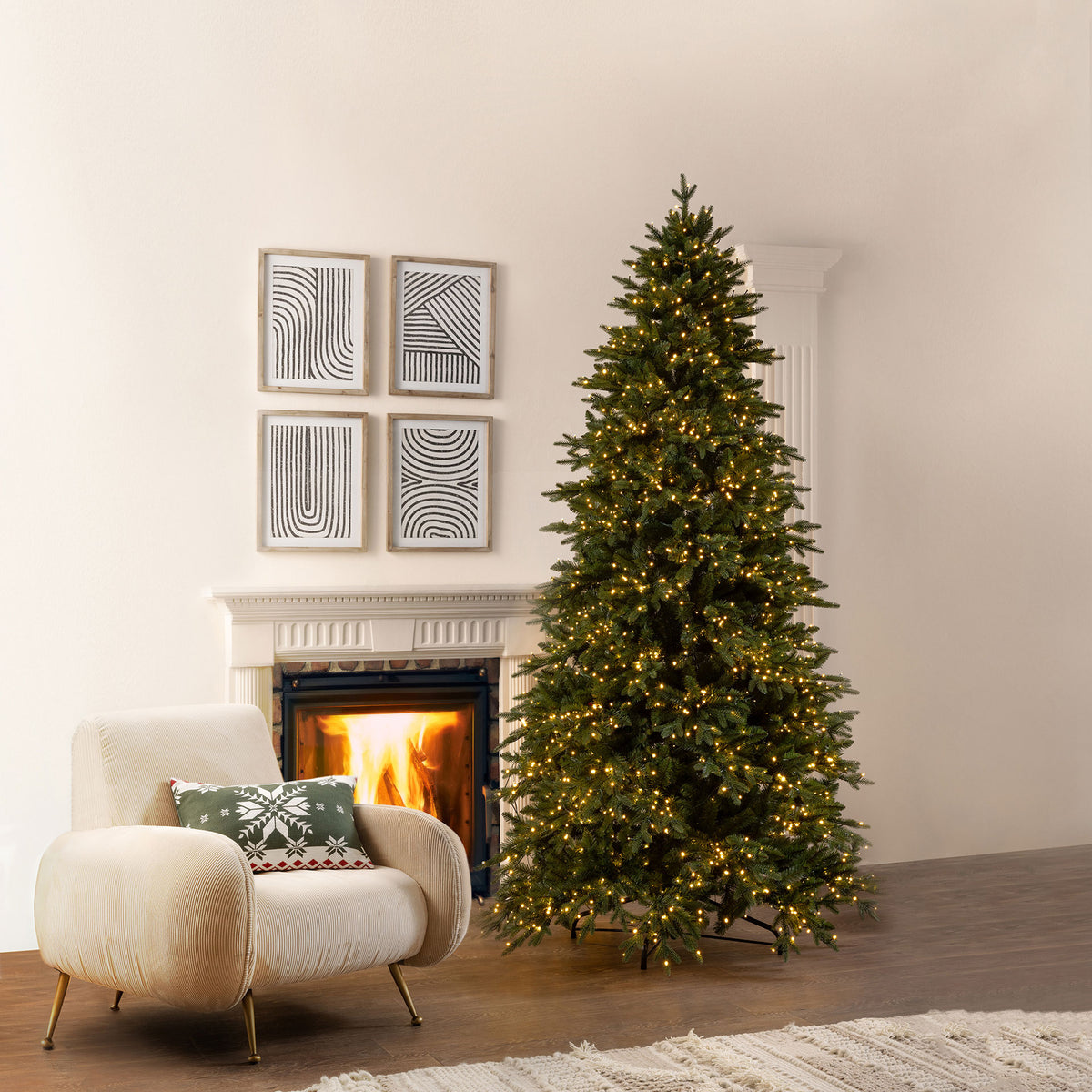 EDG Enzo De Gasperi Albero di Natale Pino Cristallo 240x139cm Realistico con 2500 MiniLED 2971 Rami
