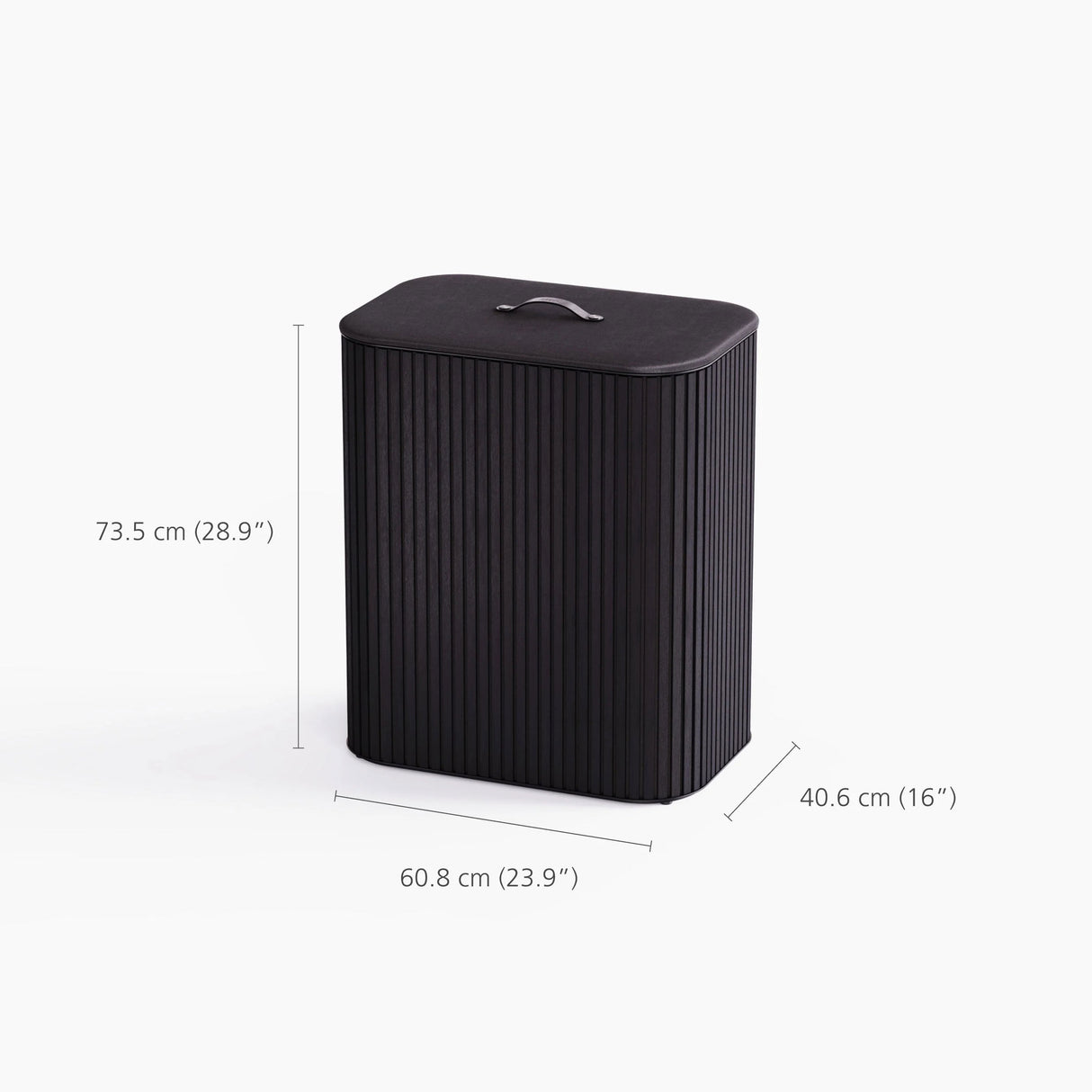 JOSEPH JOSEPH Tota 90L Cesto da Biancheria per Panni Sporchi 73,5x61cm Luxe Nero