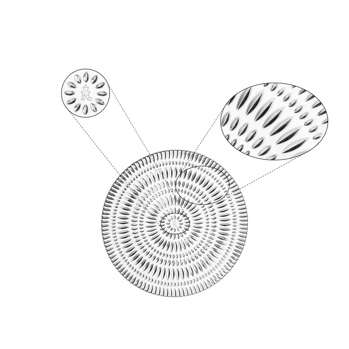 NACHTMANN Ethno Piatto da Frutta Set 2 Pezzi 23cm Cristallo