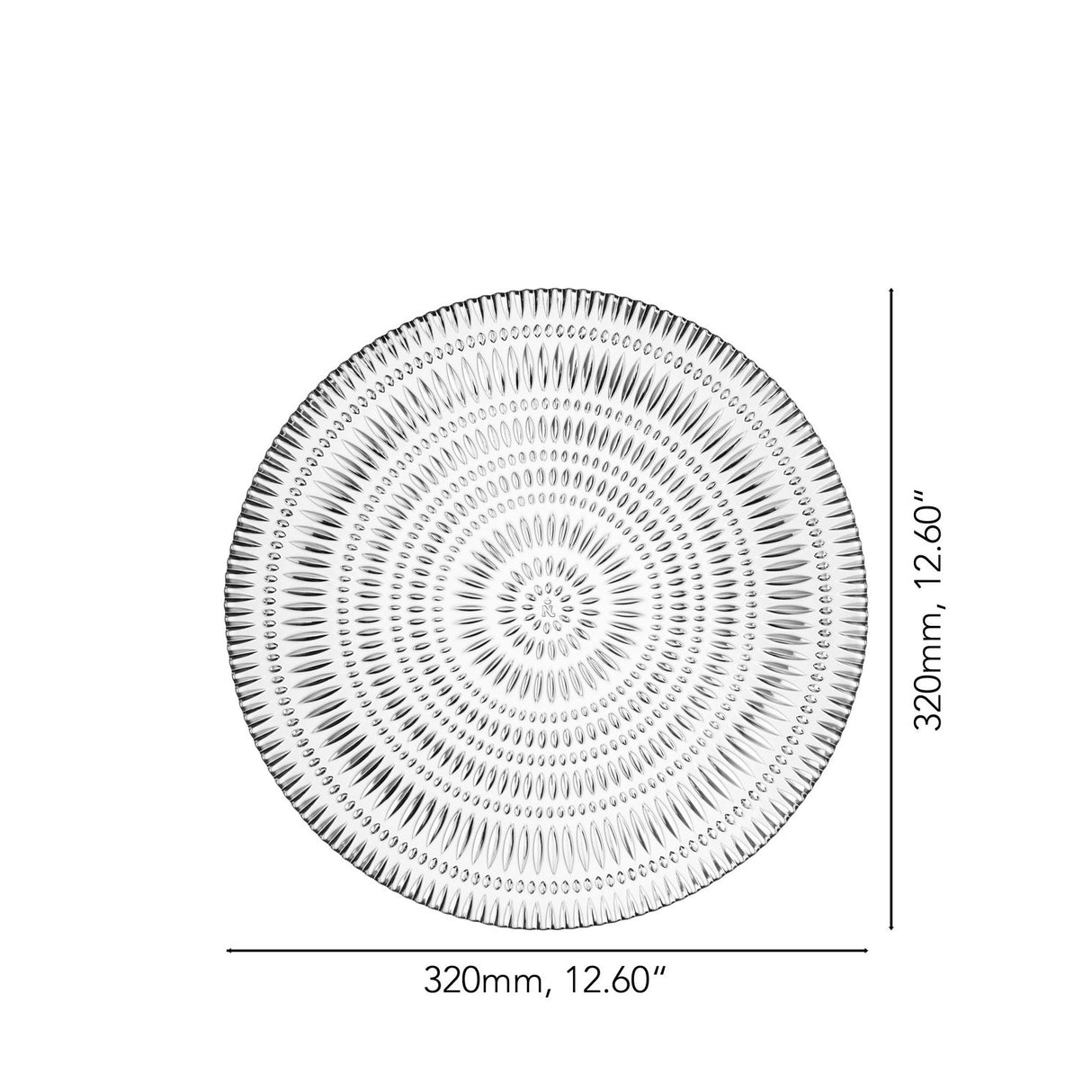 NACHTMANN Ethno Piatto da Portata Sottopiatto Set 2 Pezzi 32cm Cristallo
