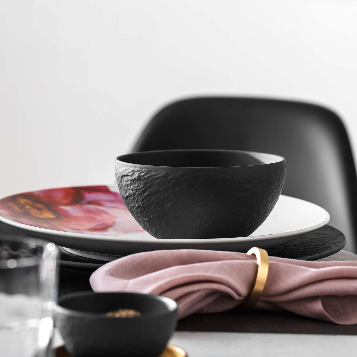 VILLEROY & BOCH Manufacture Rock Ciotola Scodella 14cm Nero Porcellana