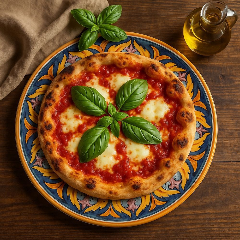 VILLA D'ESTE HOME TIVOLI Scilla Piatto Pizza 33cm Decoro Siciliano Gres