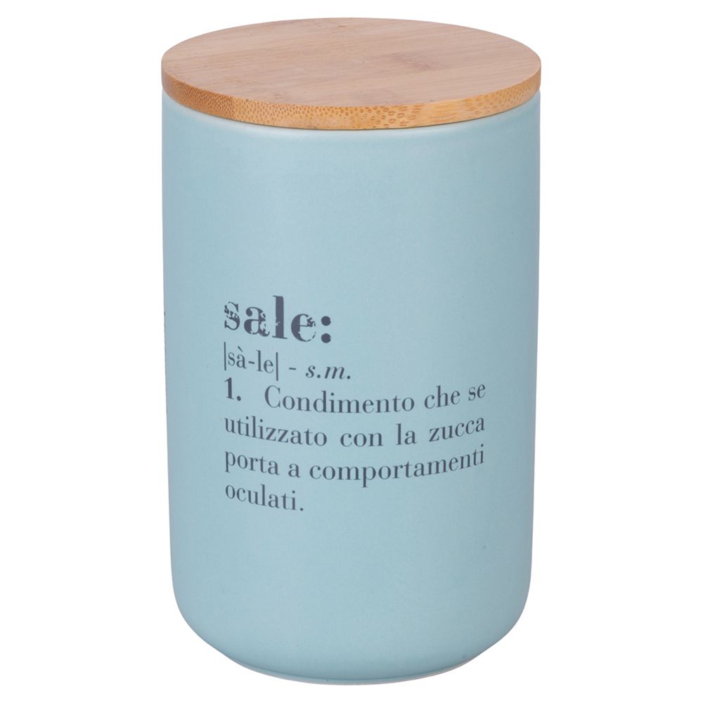 VILLA D'ESTE HOME TIVOLI Victionary Barattolo Sale 1L Azzurro Ceramica
