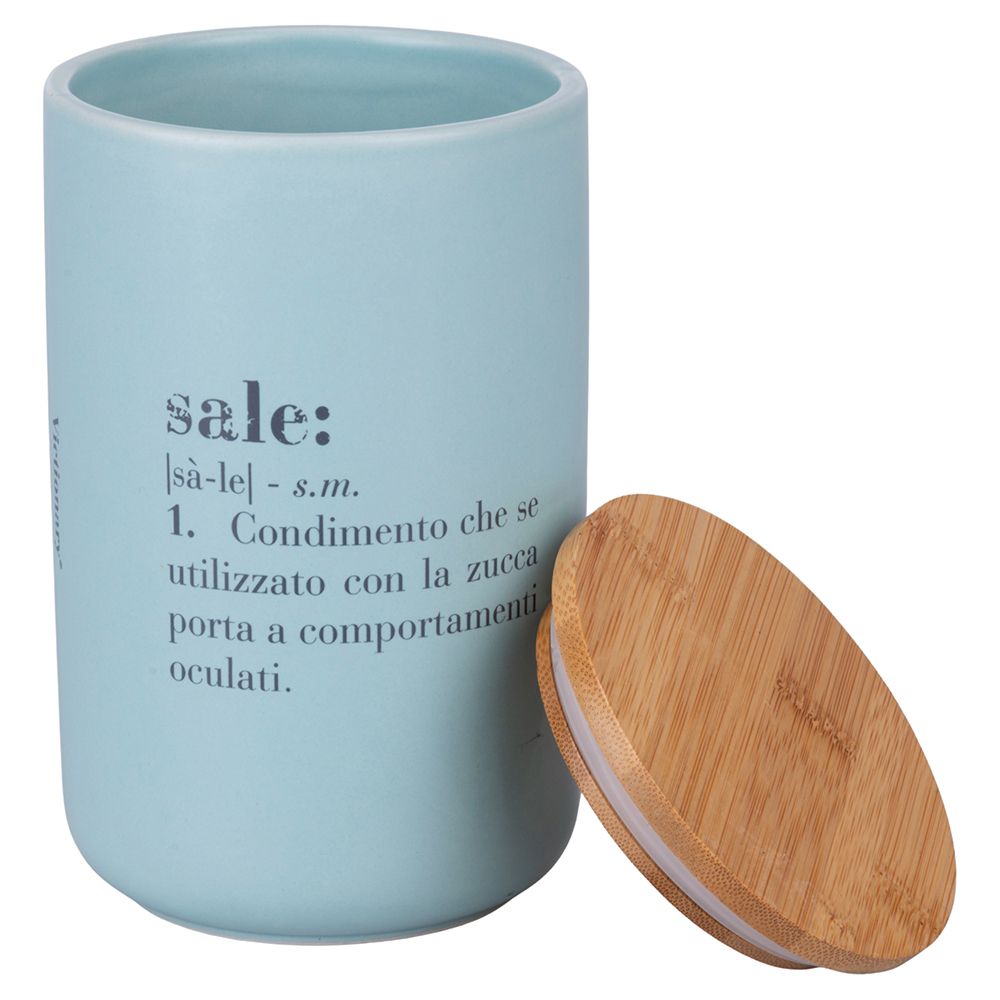 VILLA D'ESTE HOME TIVOLI Victionary Barattolo Sale 1L Azzurro Ceramica