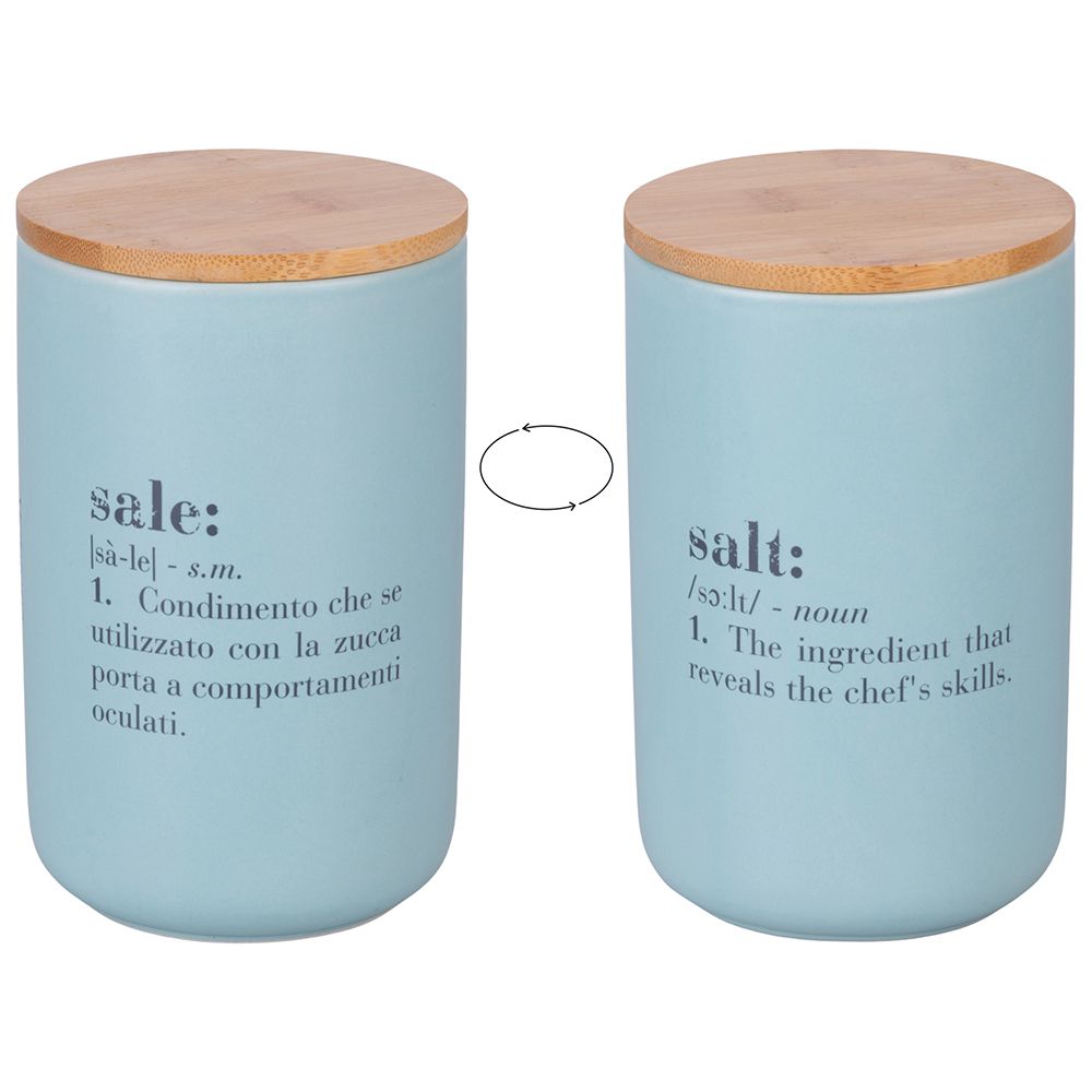 VILLA D'ESTE HOME TIVOLI Victionary Barattolo Sale 1L Azzurro Ceramica