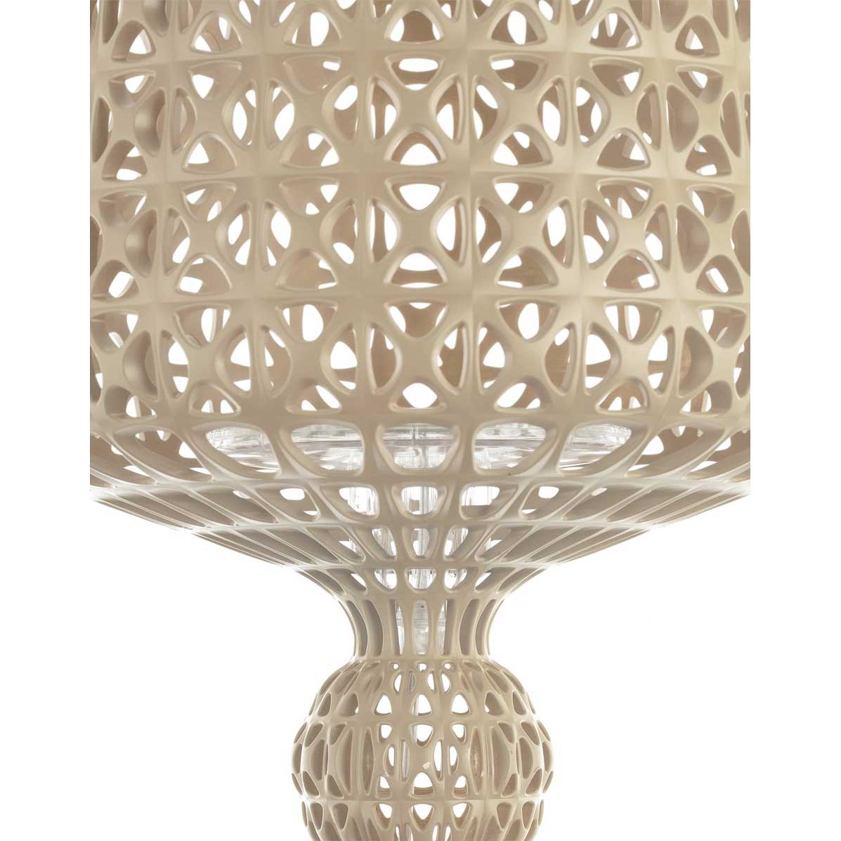KARTELL Mini Kabuki Lampada da Tavolo Beige 70cm Policarbonato 2.0