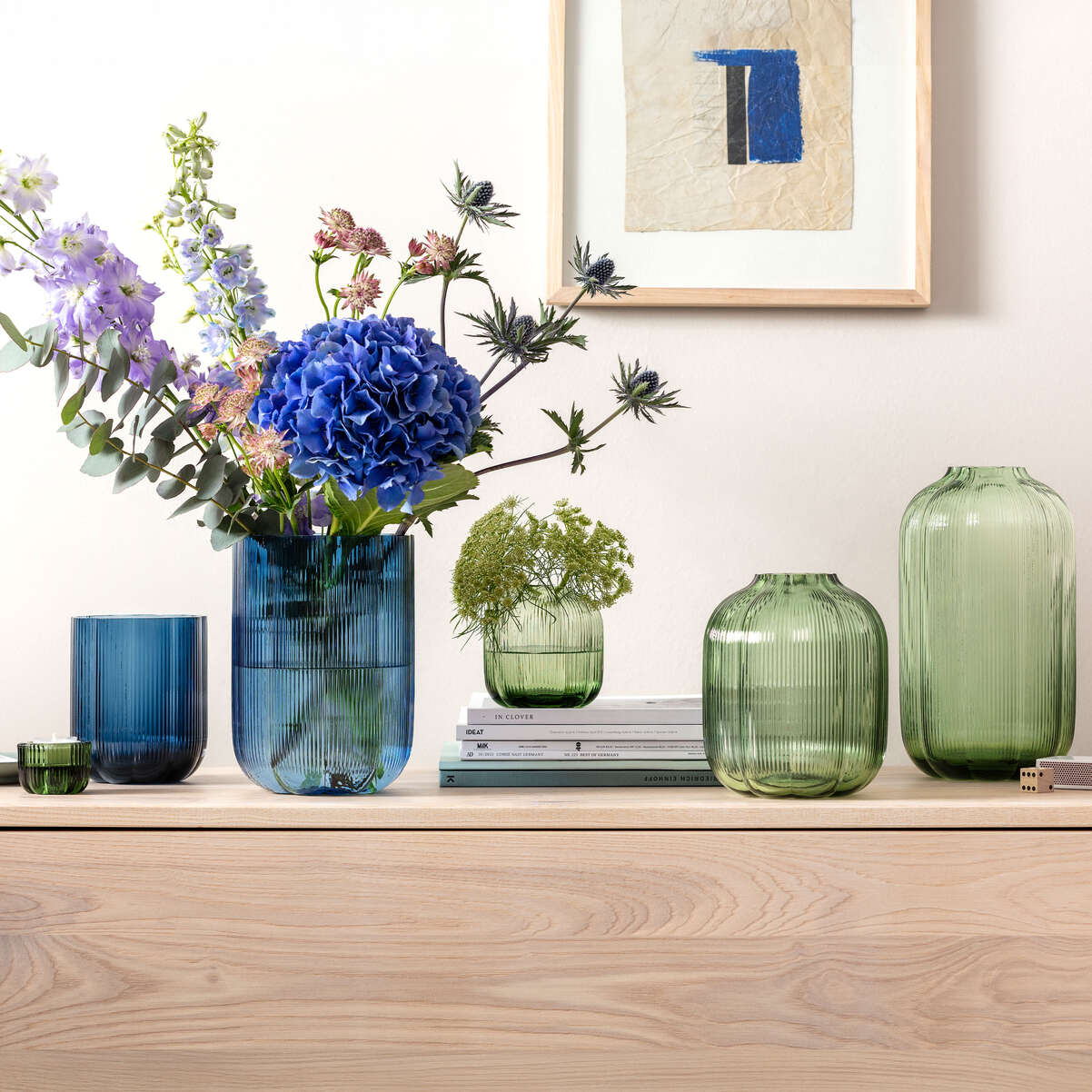 VILLEROY & BOCH Fleur Vert Portacandela a Bugia 2 in 1 6x4,5cm Verde Vetro