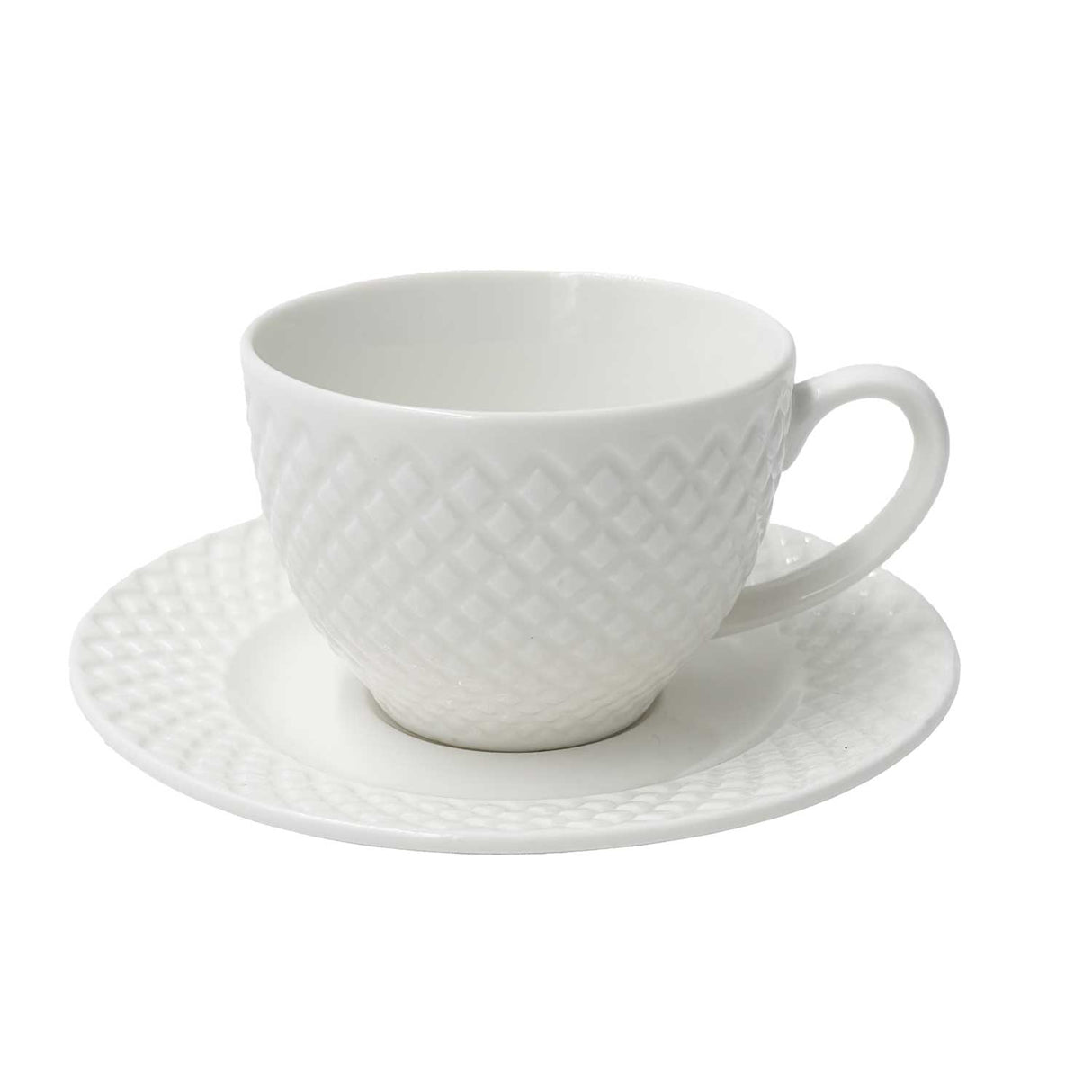 LA PORCELLANA BIANCA Reale Tazza Caffè Espresso con Piattino Set 6 Pezzi 125ml