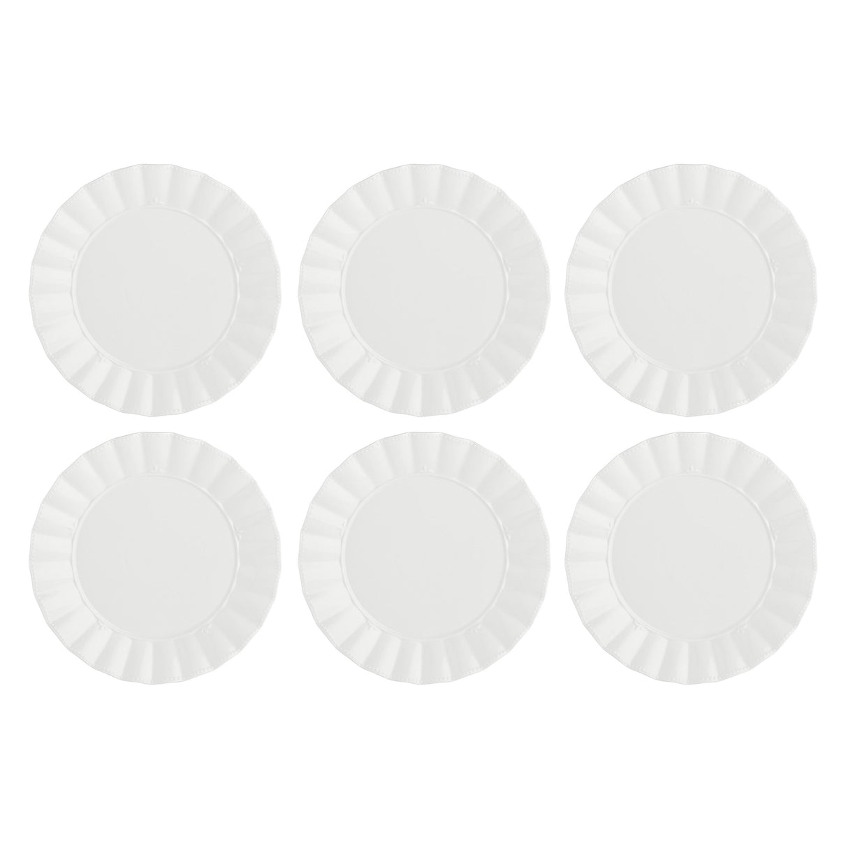 LA PORCELLANA BIANCA Ducale Piatto Piano Set 6 Pezzi 26,5cm Bianco