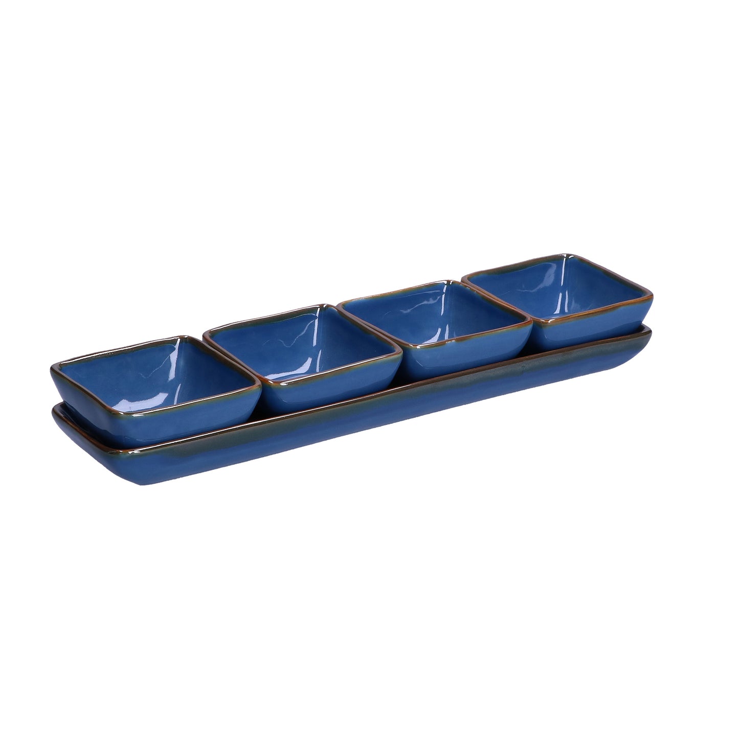 ROSE & TULIPANI Concerto Ciotola Ciotolina 6 Pezzi Blu Avio 8cm Stoneware