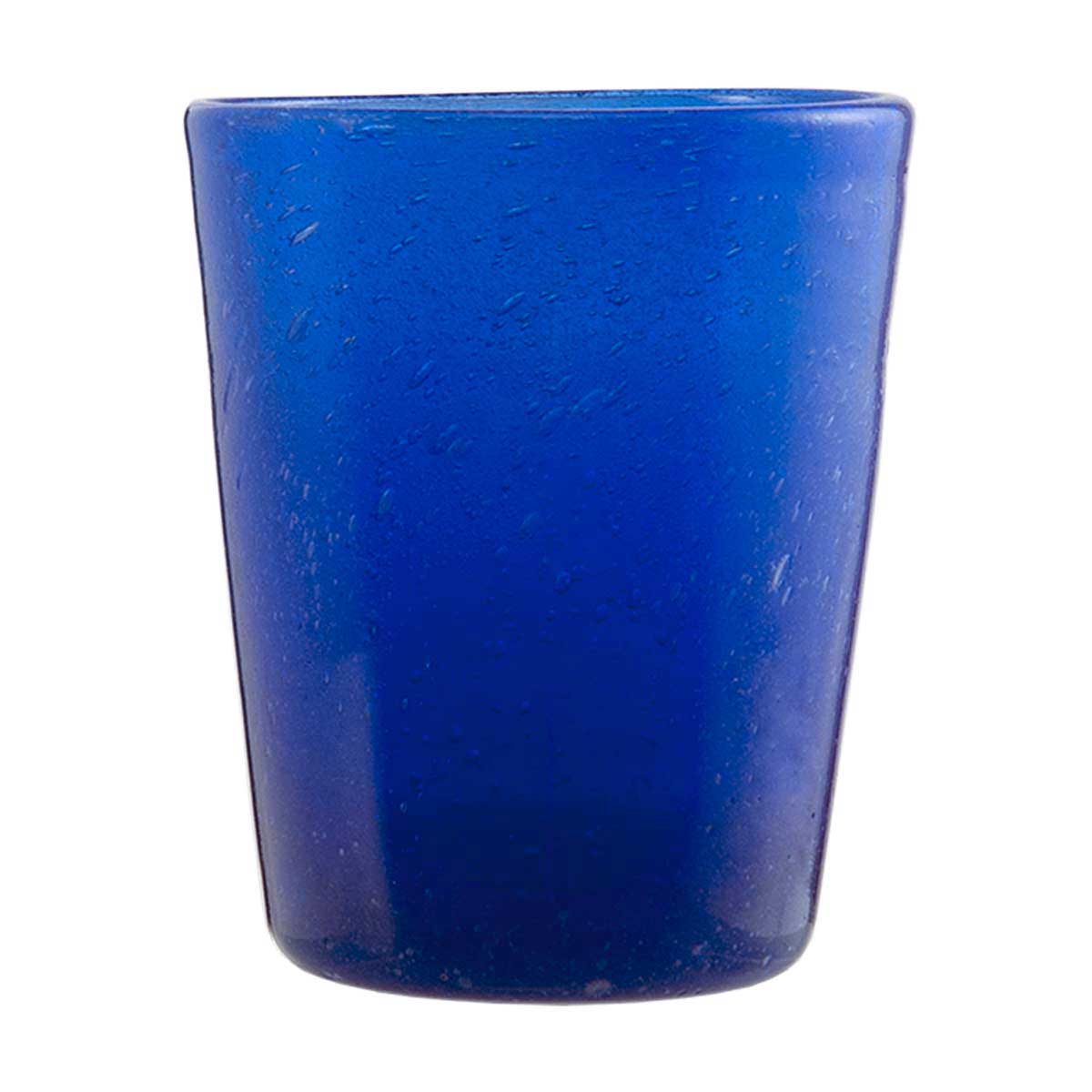 MEMENTO Bicchieri Acqua Monocolore Blue Set 6 Pezzi 250ml Pasta di Vetro