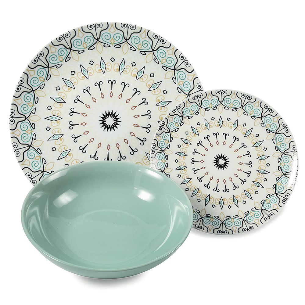 VILLA D'ESTE HOME TIVOLI Sharm Servizio Tavola Piatti Set 18 Pezzi Porcellana