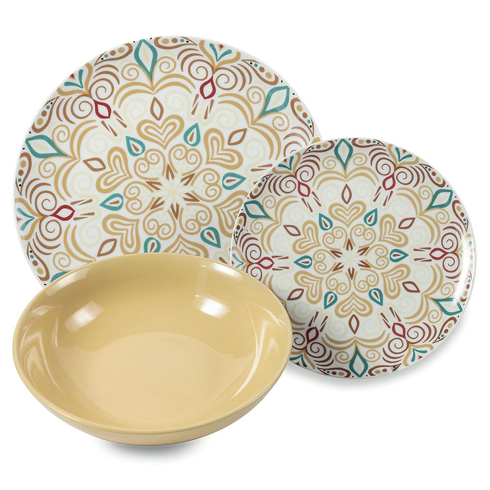 VILLA D'ESTE HOME TIVOLI Sharm Servizio Tavola Piatti Set 18 Pezzi Porcellana