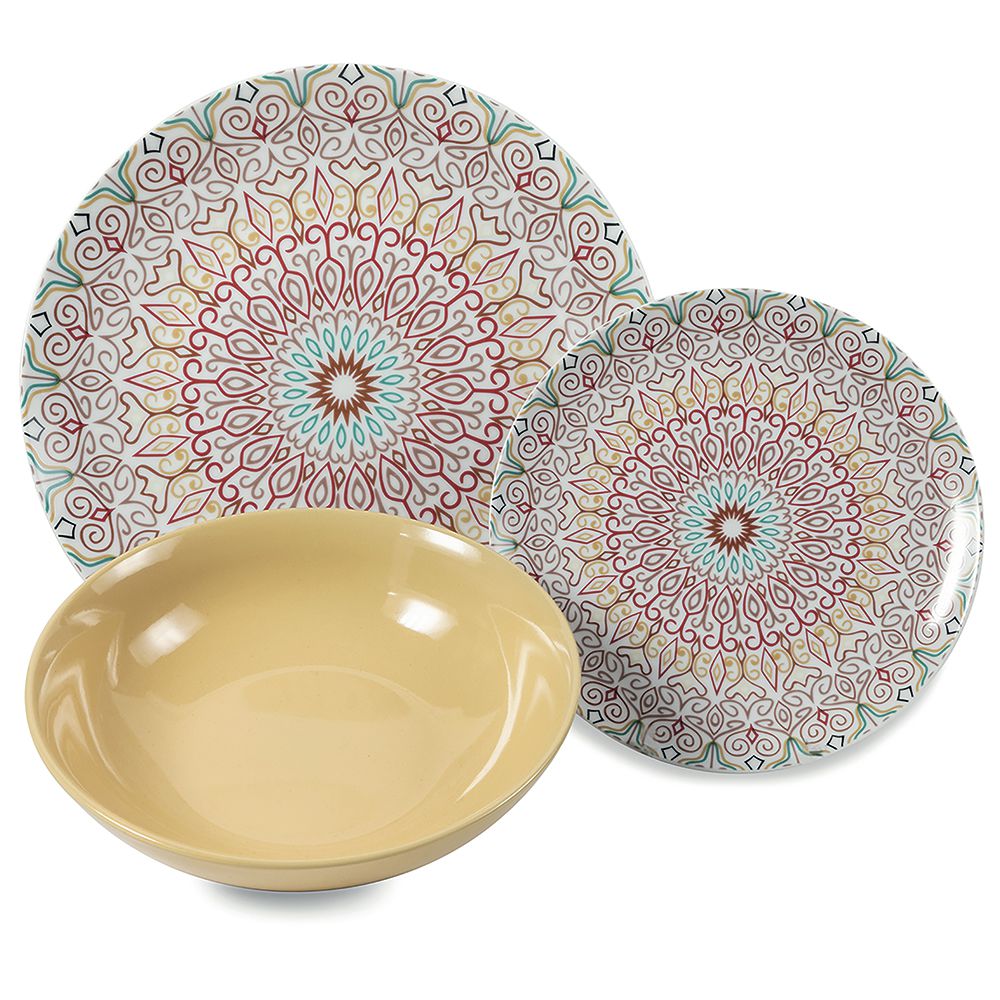 VILLA D'ESTE HOME TIVOLI Sharm Servizio Tavola Piatti Set 18 Pezzi Porcellana