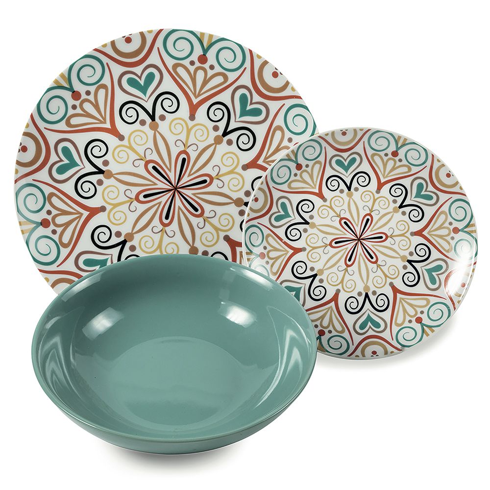 VILLA D'ESTE HOME TIVOLI Sharm Servizio Tavola Piatti Set 18 Pezzi Porcellana