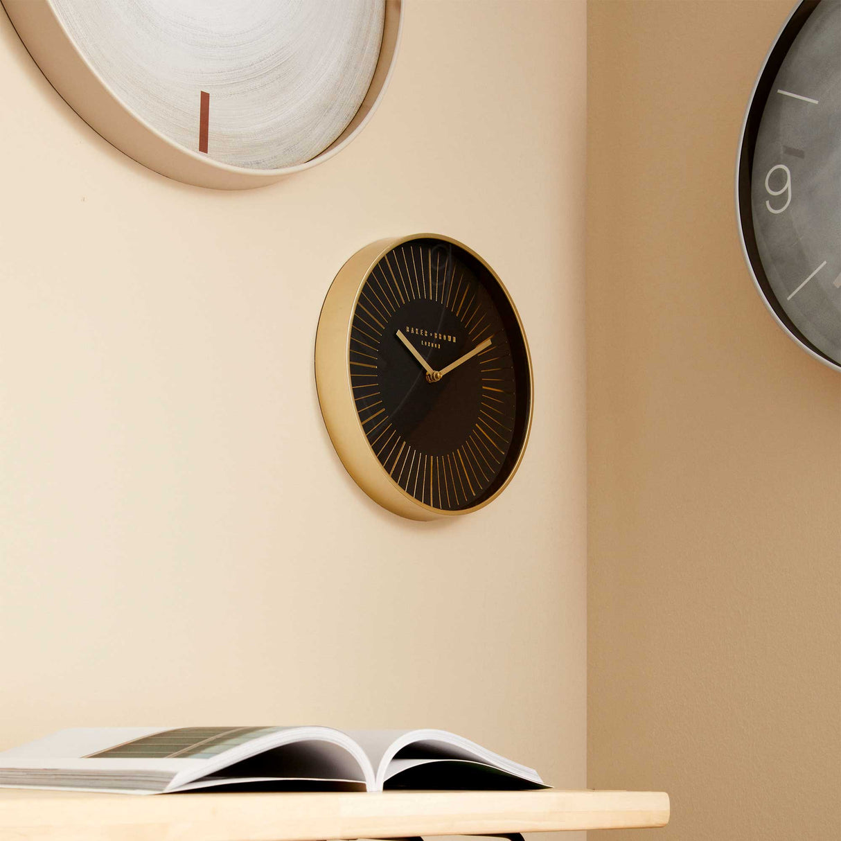 BIZZOTTO Orologio da Parete Whatever 50cm Nero Oro