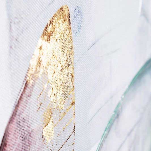 BIZZOTTO Quadro Stampa su Tela Dipinta a Mano Crown 82,5x82,5cm