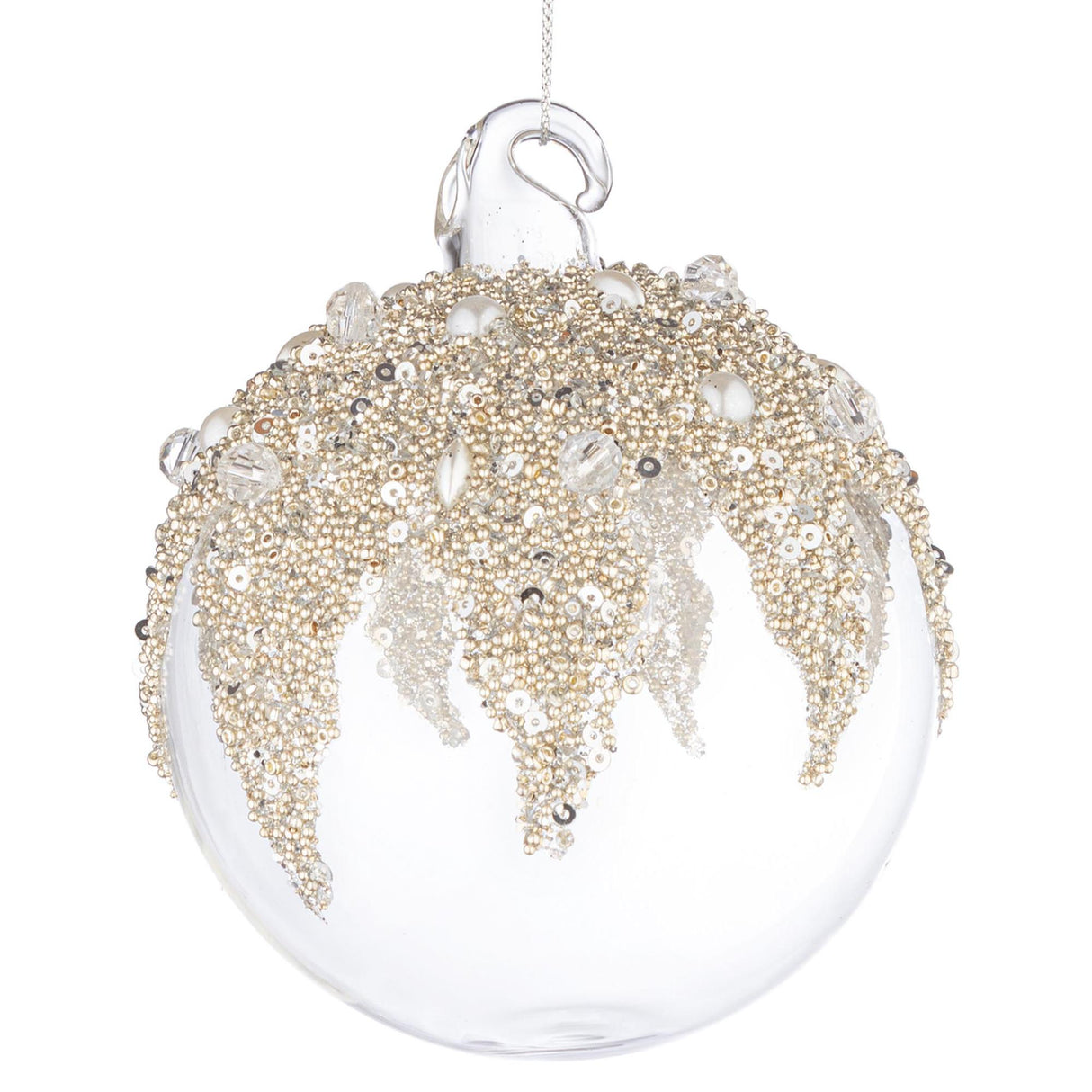 BIZZOTTO Sfera Pallina di Natale Imperial Trasparente 10cm Vetro